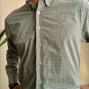 Vineyard Vines ‘Whale Shirt’ Medium Green/White